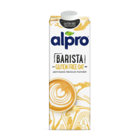 Alpro Barista Oat Milk, 1L, Totally Plant Based And Gluten Free, Vegan, Naturally Free From Lactose, Fabulous Foam able Addition To Your Coffee : globalbeverages.co