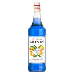 Monin Blue Lagoon Syrup P.E.T, 100 CL, Malaysia (4 Bottles Per Box)