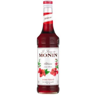 Monin Hibiscus Syrup, 70 CL, France (6 Bottles Per Box)