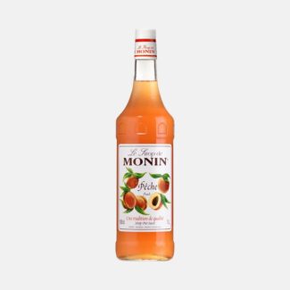 Monin Peach Syrup, 100 CL, Malaysia (6 Bottles Per Box)
