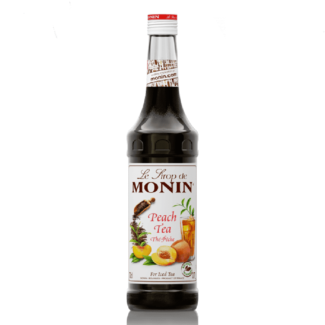 Monin Peach Tea Syrup, 70 CL, Malaysia (6 Bottles Per Box)