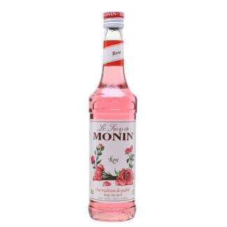 Monin Rose Syrup, 70 CL, Malaysia (6 Bottles Per Box)