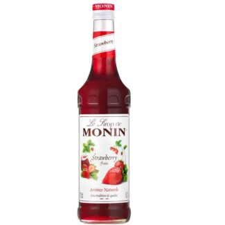 Monin Strawberry Syrup, 70 CL, Malaysia (6 Bottles Per Box)