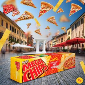 MEGA CHIPS PIZZA PEPPERONI 50gm*42 pack