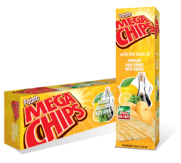 MEGA CHIPS VINEGAR AND LEMON WITH HERBS POTATO CHIPS LONG STRIP BEST WITH DIP AVAILABLE INUAE,DUBAI,ABUDHABI IN GLOBAL BEVEAGES HORECA SUPPLIER