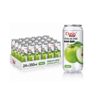 Oasis Green Apple Sparkling Drink 350ml x 24 cans