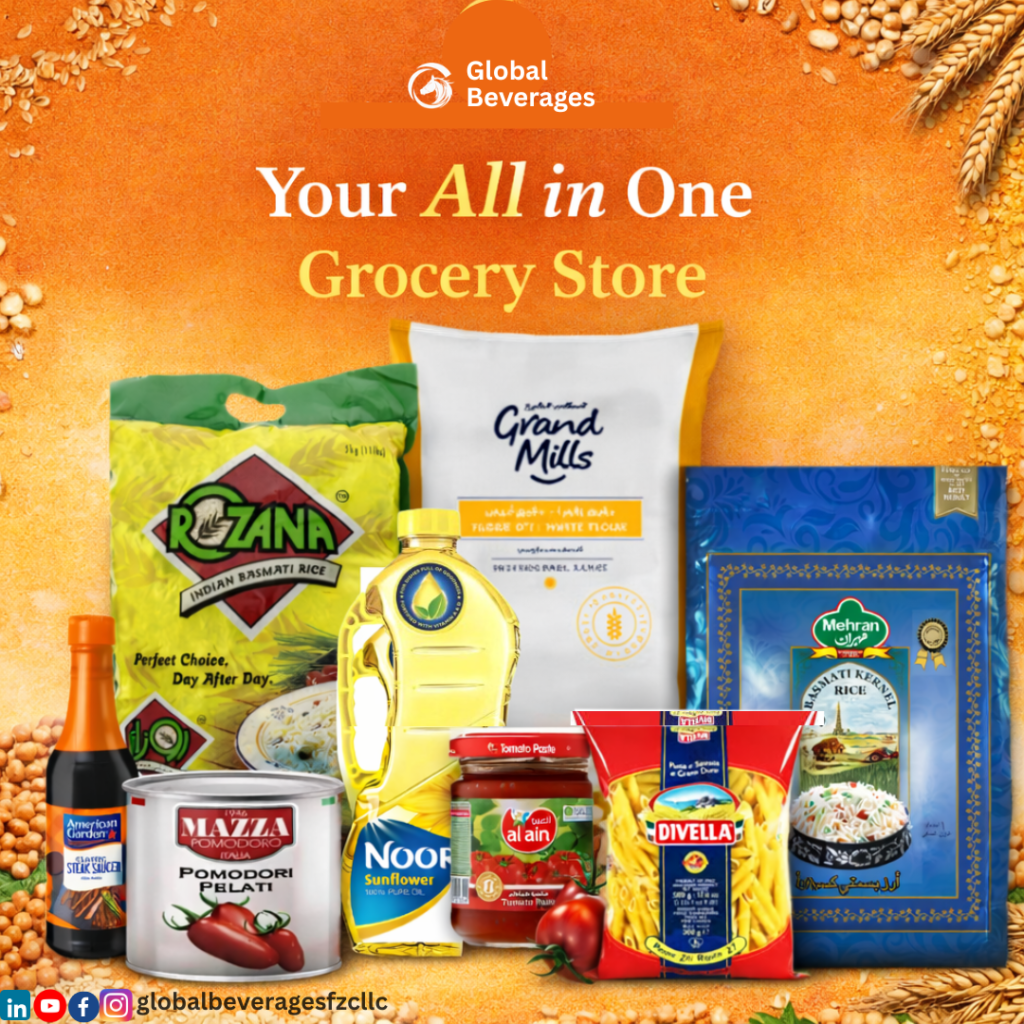 Looking for restaurant & catering supplies in UAE? Global Beverages offers premium food, beverages, dairy, rice, oil, sauces & hotel supplies at wholesale prices in Dubai. Fast delivery for restaurants, cafés, hotels & catering businesses across UAE.