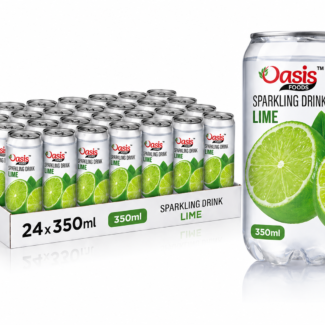 Oasis Lime Sparkling Drink, 1 carton (350ml x 24 cans)