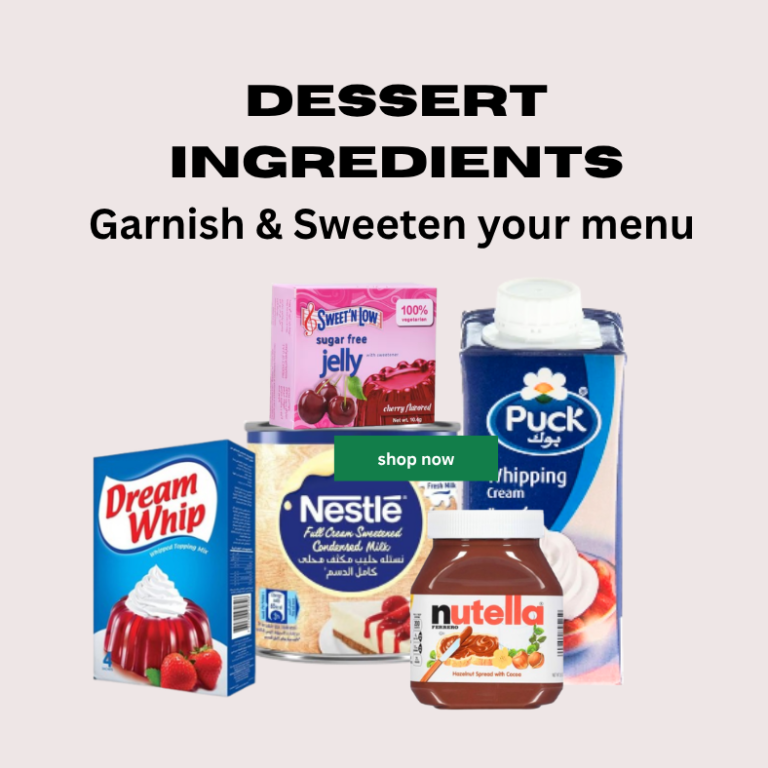 Based on the items listed—Nutella, whipping cream, topping, and jelly—they fall under the broader category of Dessert Toppings, Sweet Spreads, or Condiments