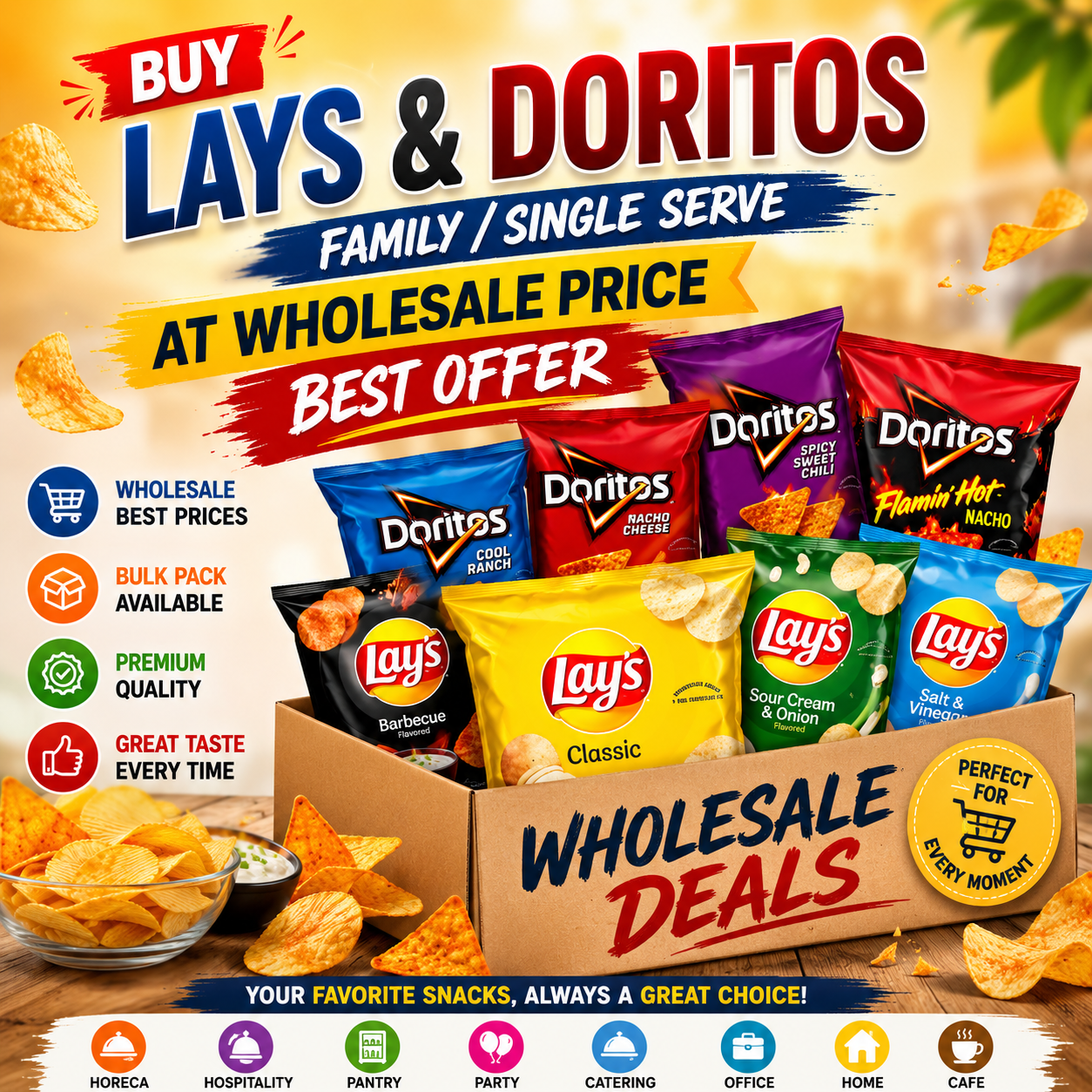 Buy Chips in UAE – Wholesale & Retail Snack Supplier | Global Beverages UAE
