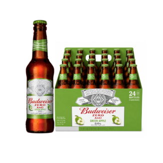 Budweiser Green Apple Non Alcohol Beer Glass 24 x 330ml in uae,dubai