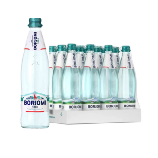 Borjomi Sparkling Water Glass Bottle 12 x 500ml